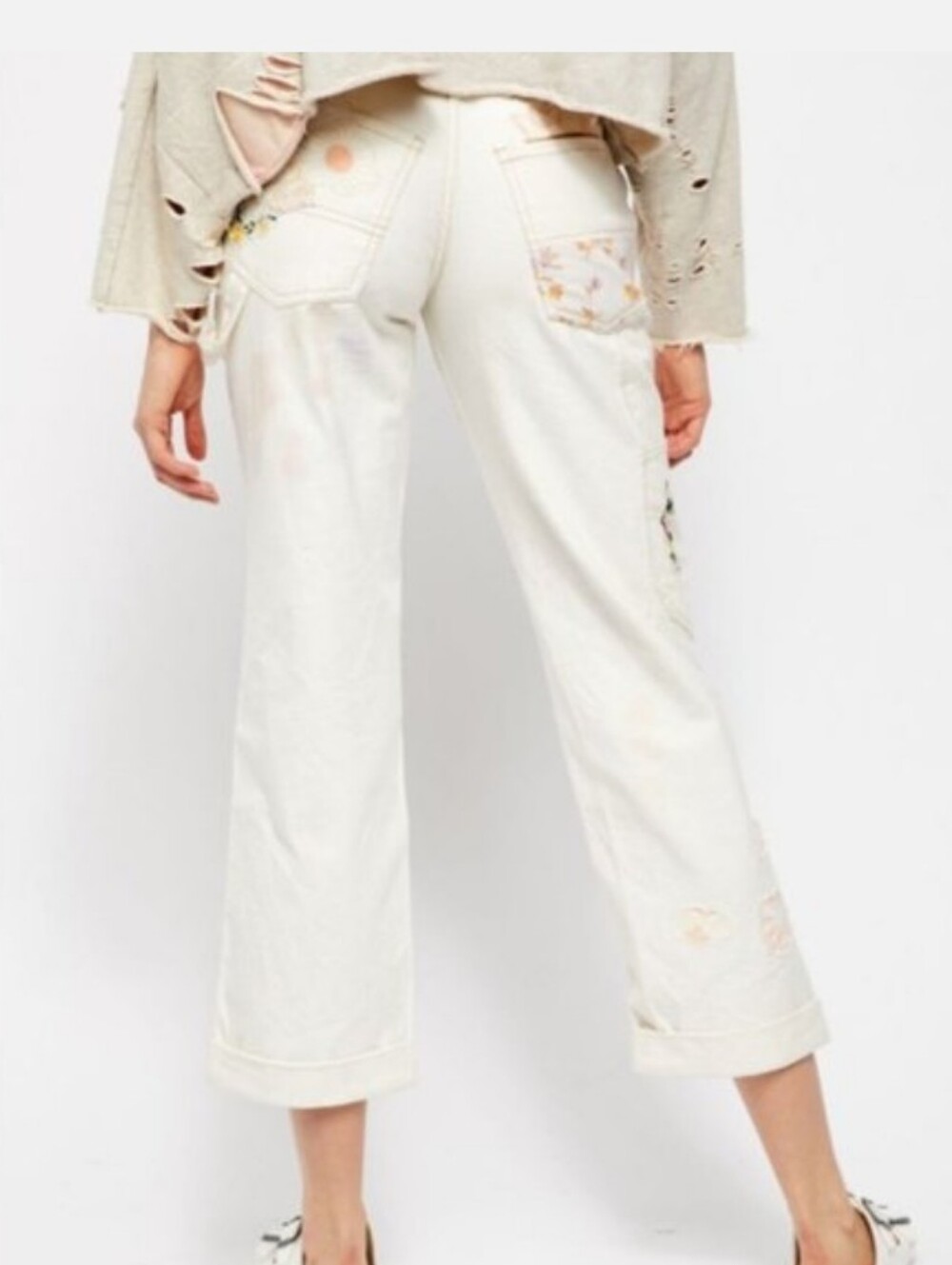 We The Free Love Alive Patchwork Embroidered Jeans...Size 24, Worn Once - Picture 3 of 4